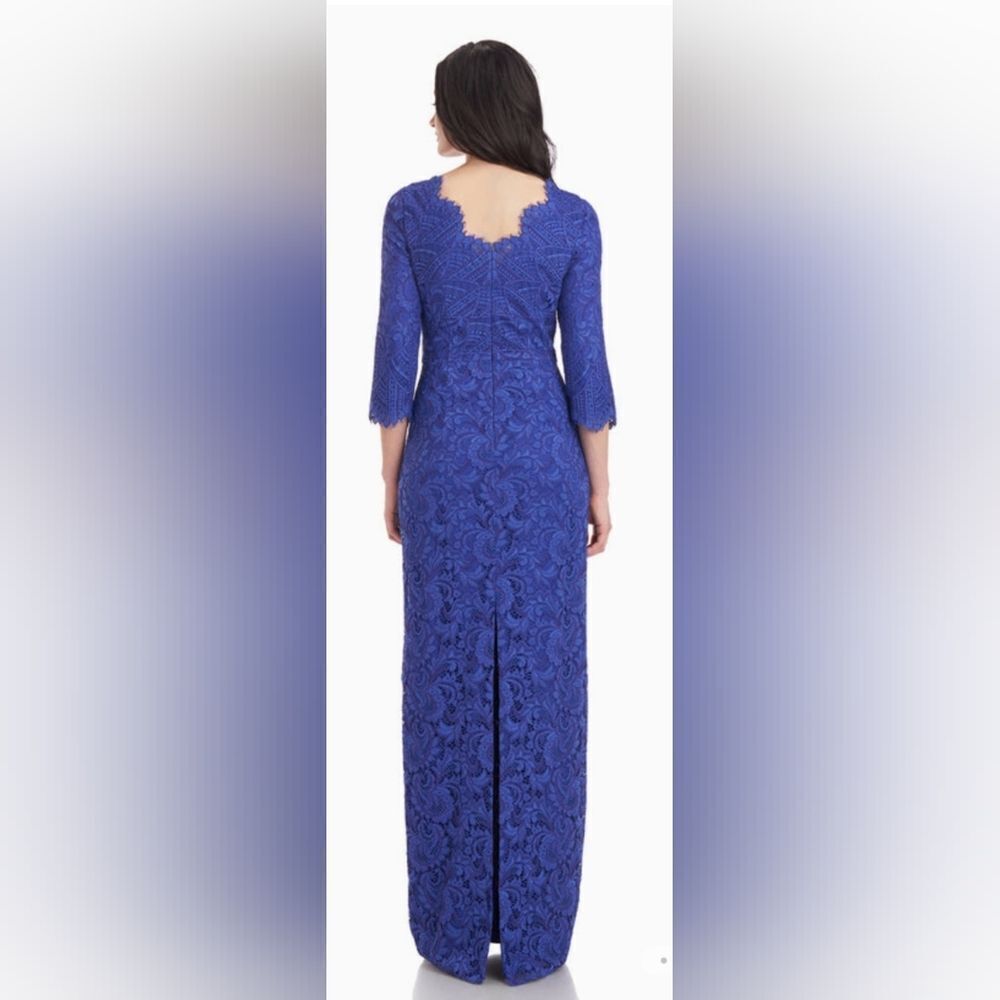 Js Collection Simone V-Neck Lace Column Gown Nwot… - image 2
